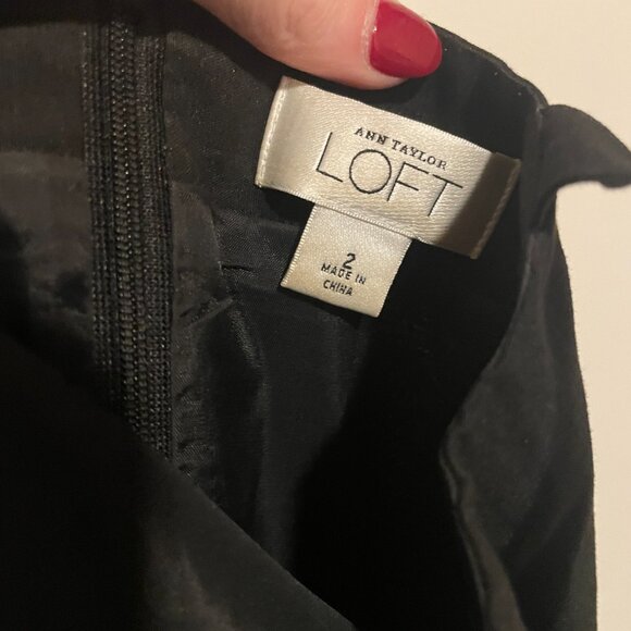 Vintage (early 2000s) Loft Linen Black Dress - Picture 3 of 5